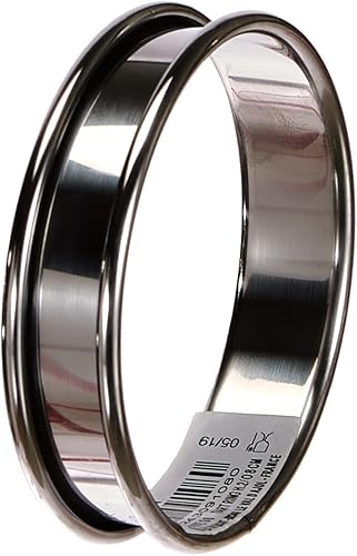 De Buyer - Cercle à tarte rond en inox à bord roulé - 8 x 2 cm - Surface Lisse, Démoulage Facile, Pour des Résultats Sans Défaut et Délicieux, Argent - Nail Gallerys