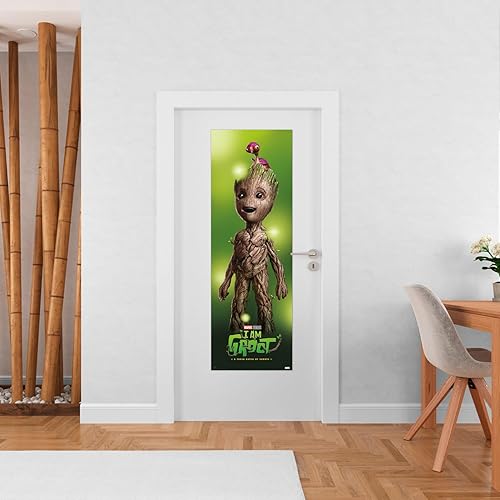 Grupo Erik - Poster Porte Marvel, Groot - 53x158cm - Deco Maison, Decoration Murale, Affiche Décorative - Nail Gallerys