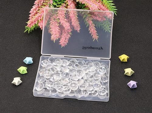 Shapenty 12 mm rond Transparent cabochons en verre Carreaux de dôme pour DIY Craft Photo Charms, Camée Pendentifs, bagues, collier et bijoux, 120 pcs - Nail Gallerys