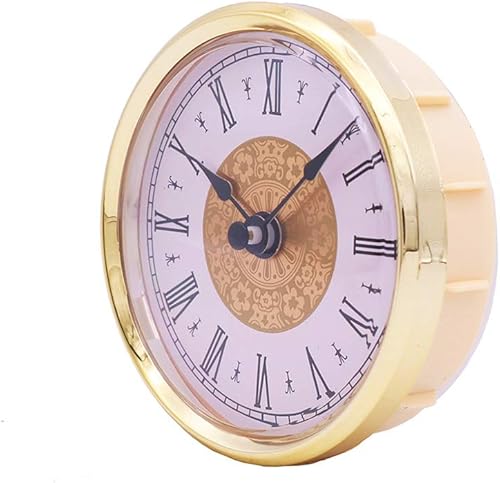Asudaro Insert d'horloge, diamètre 80mm Horloge à Quartz Ronde rétro avec Chiffre Romain Mouvement à Quartz Horloge pour la décoration de Bricolage de Salle de Classe de Bureau à Domicile - Nail Gallerys