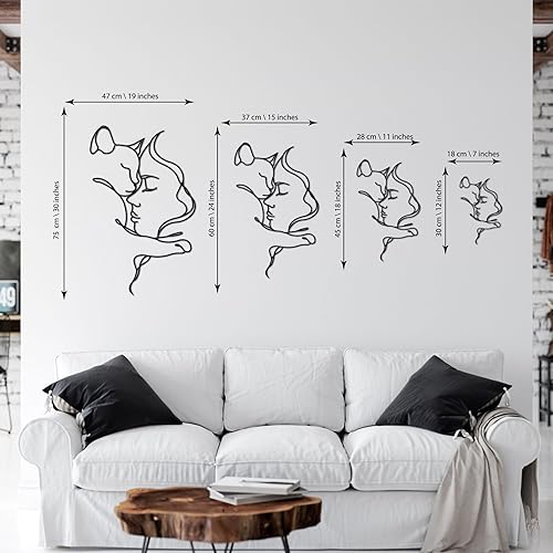 Chat Decoration Murale, Decoration Maison, Chat et Femme Decoration Murale Salon, Deco Maison, Deco Salon, Décoration Murale, Deco Murale, Décoration Murale En Métal, Cadeau Amoureux Animaux (60x37) - Nail Gallerys