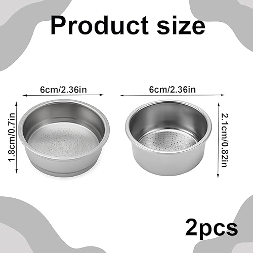 Huybaa Filtre à pression pour machine à expresso,filtre cafe,Métal,2 unité,Compatible avec machine à expresso,pour delonghi filtre - Nail Gallerys