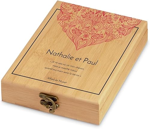 Maverton Coffret du sommelier - Cadeau d'accessoires pour le vin - Set sommelier personnalisé - Pour homme - Coffret gravé pour lui - bouteilles - Nail Gallerys