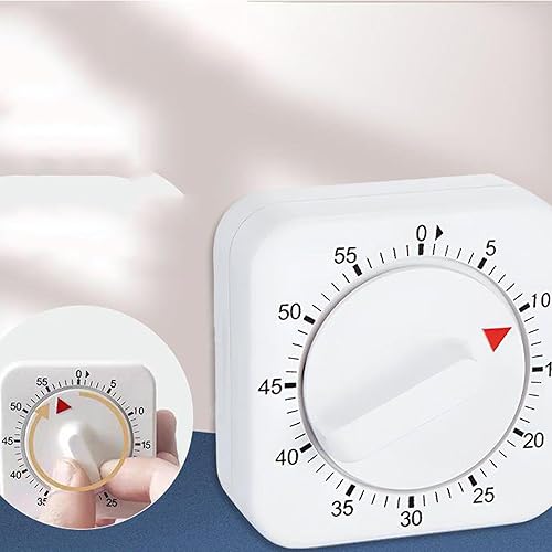 GNAUMORE Minuteur de Cuisine 1 Heure,Minuteur de 60 Minutes,Compte à Rebours de 60 Minutes,Minuterie de Cuisson Mécanique,Minuteur de Cuisine,Mécanique Minuterie avec Alarme Sonore pour Cuisiner - Nail Gallerys
