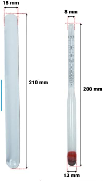 Alcoomètre 0 – 100% - Hydromètre à alcool | Testeur d’alcool | Mesureur d’alcool - Nail Gallerys