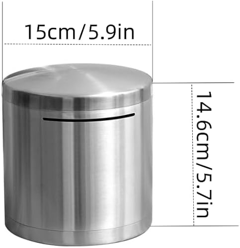 Changyeah Tirelire en Acier Inoxydable pour Adulte, Caisse d'épargne Sûre, Grande Taille, pour l'Habitude d'épargner - Nail Gallerys