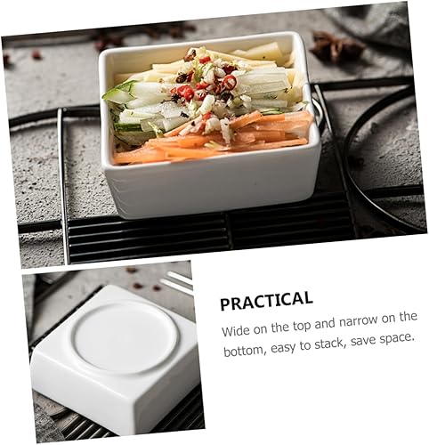 CHICAMPERA 2Pièces Mini Assiettes Carrées Céramique Blanche Plat De Trempage De Sauce Assiette à Sauce Pour Sushi Barbecue Et Desserte - Nail Gallerys