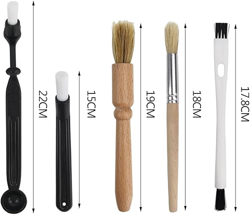 Brosse pour Moulin à Café,5 Pièces Brosse de Nettoyage pour Machine à Café Brosse à Expresso en Nylon pour Machine à Café Outil de Nettoyage de Café - Nail Gallerys