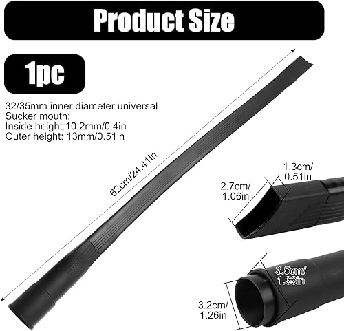 Embout Aspirateur Universel Long et Flexible 62 cm, Suceur Plat Compatible avec Raccord 32 mm et 35 mm, Accessoire pour Nettoyage sous Meubles, Voitures et Endroits Difficiles d'Accès - Nail Gallerys
