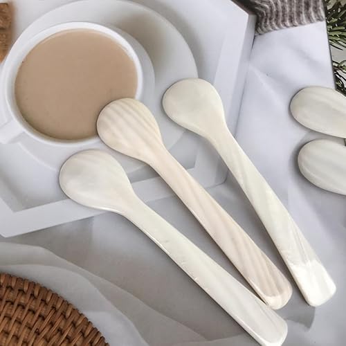 Caviar Spoon Mother of Pearl cuillère classique Caviar Spoon Egg Spoon Mother of Pearl 12 cm 4pcs - Nail Gallerys