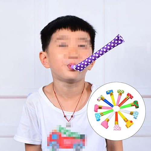 Eyccier Blowouth Noisemakers, 30pcs Party Blowouts Blowers, Horns Noisemakers Whistles pour Birthday Home Party (Couleur aléatoire). - Nail Gallerys