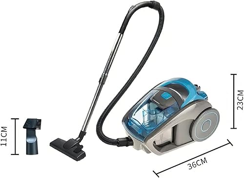 Eznaobo Aspirateur traîneau sans sac, 2500 W, avec filtre HEPA, buse de sol pour sols durs et tapis, câble d'alimentation de 5 m, capacité du réservoir à poussière de 1,5 l, bleu - Nail Gallerys