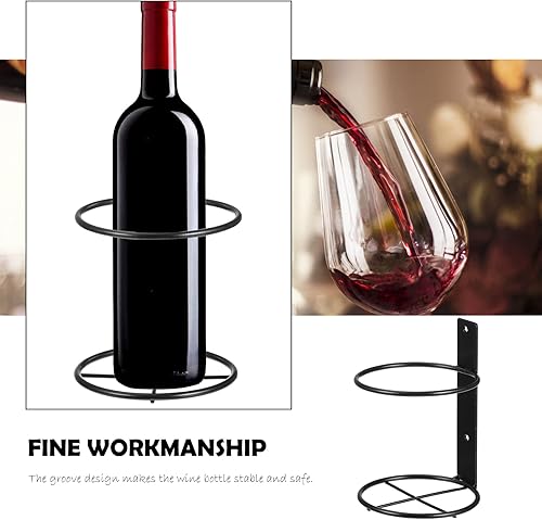 Cabilock Lot de 6 étagères murales en Fer Vintage à Suspendre Individuellement, Support pour Bouteilles de vin, Porte-Bouteilles de vin, Porte-Bouteilles pour Bar, pub, décoration de la Maison - Nail Gallerys