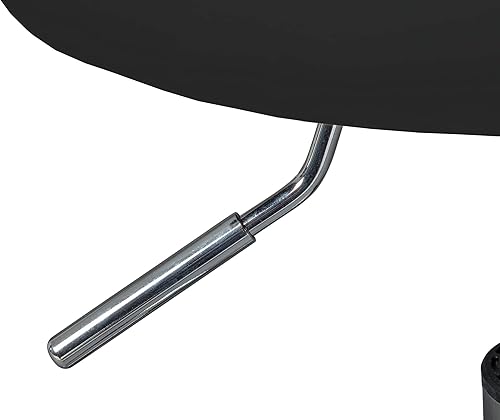 Inter Link - Tabouret pivotant sur roulettes - Réglable en hauteur 50-66 cm - Tabouret de travail/bureau - En métal et similicuir - Noir - Nail Gallerys