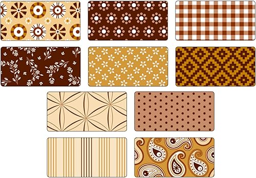 folia 46609 - Lot de 10 Feuilles de Carton à Motif Basiques Marron - 50 x 70 cm - 270 g/m² - Base pour de Nombreux travaux manuels et idées - Nail Gallerys