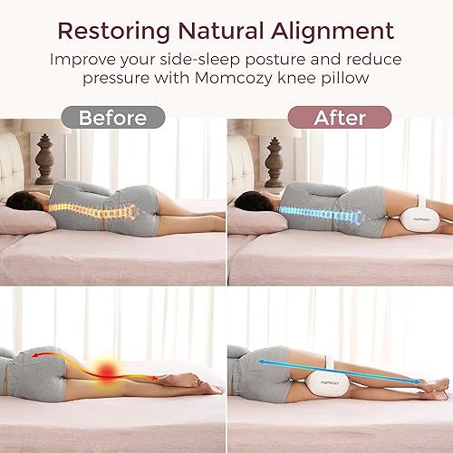 momcozy Oreiller pour Genoux pour dormeurs sur Le côté, Mousse de mémoire Douce pour Soutien et alignement de la Colonne vertébrale. Oreiller pour Jambes Pendant la Grossesse pour Hanches - Nail Gallerys