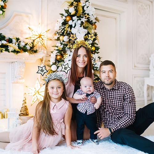 KOIROI 2 pièces/4 pièces/6 pièces/12 pièces de Noël, Nouvel An, serre-tête couronne de Noël, bandeau de Nouvel An, accessoires photo de Noël, accessoires pour cheveux - Nail Gallerys