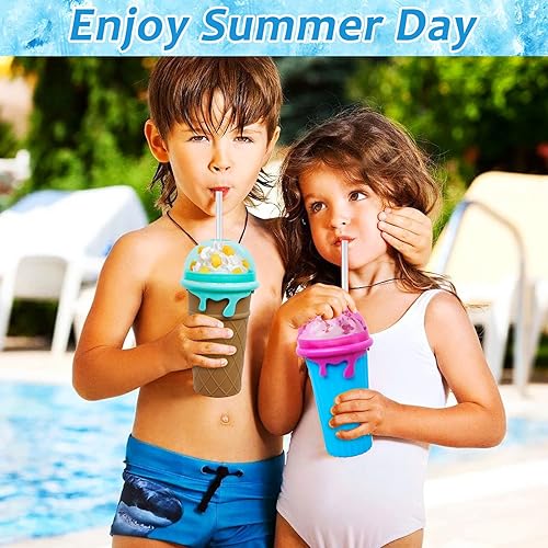 Apritsce Slushy Maker, 500ML Silicone Smoothie Cup, Quick Slushy Cup, Slush Ice Maker pour DIY Homemade Milk Shake Ice Cream, Bleu - Nail Gallerys