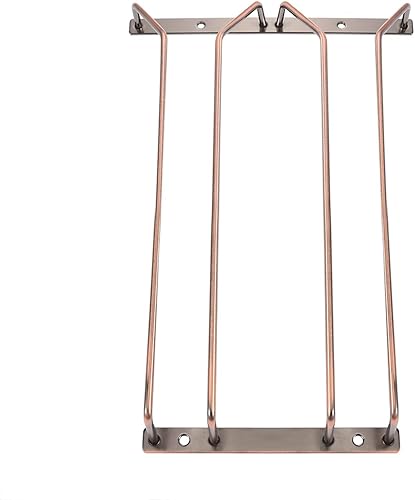 Dianoo Étagère à verres à vin en bronze de 30,5 cm - Support Porte Verre à vin - 2 rangées - Nail Gallerys