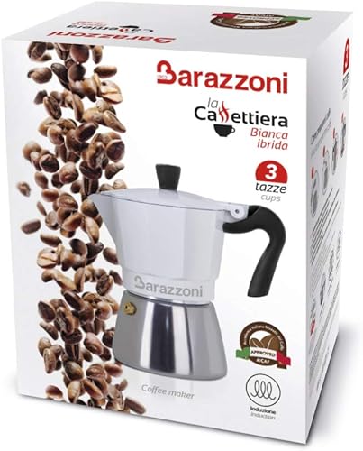 Barazzoni Cafetière Hybrida 3 Tz-Adaptée aux étages à induction, acier - Nail Gallerys