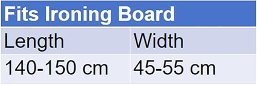 Umiin Grande housse de table à repasser, 150 x 55 cm, housses de table à repasser, élastiques et épaisses, avec dessus en coton et rembourrage en feutre de 6 mm, noir et blanc - Nail Gallerys