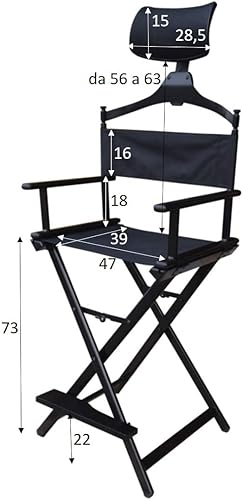 Floreo Look Chaise Fauteuil Pliante en Aluminium pour maquilleur Maquillage Make up (Blanc) - Nail Gallerys