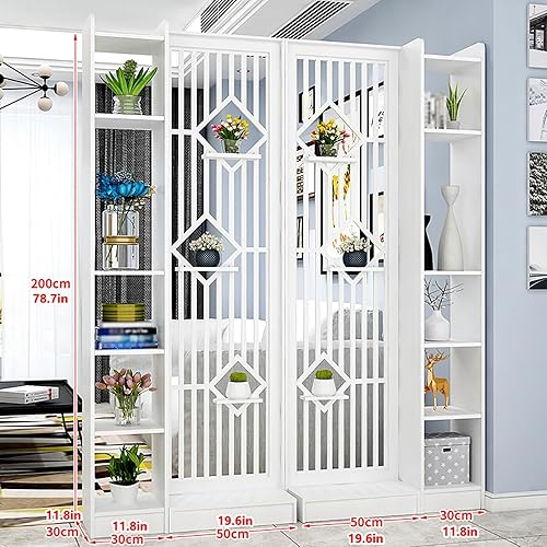 Séparateur de Pièce Mural Moderne avec Étagères, Panneaux de séparation de pièce, Présentoir de Rangement pour Bureau à Domicile(200x160x30cm) - Nail Gallerys