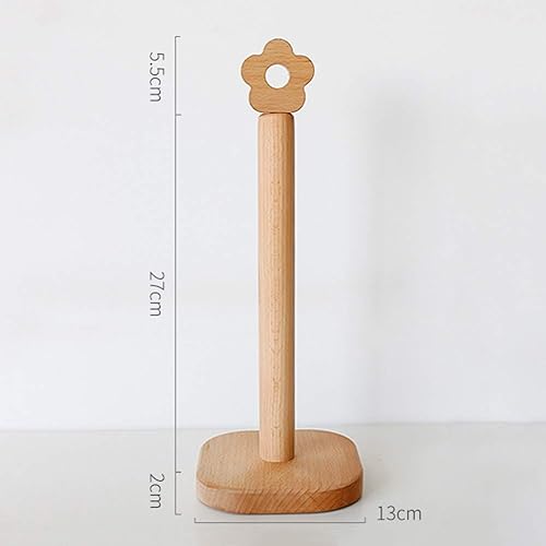 DUDNJC Support en bois pour rouleau de papier essuie-tout de cuisine, support vertical pour comptoir de salle de bain, support de rouleau de papier en bois pour table d'armoire - Nail Gallerys