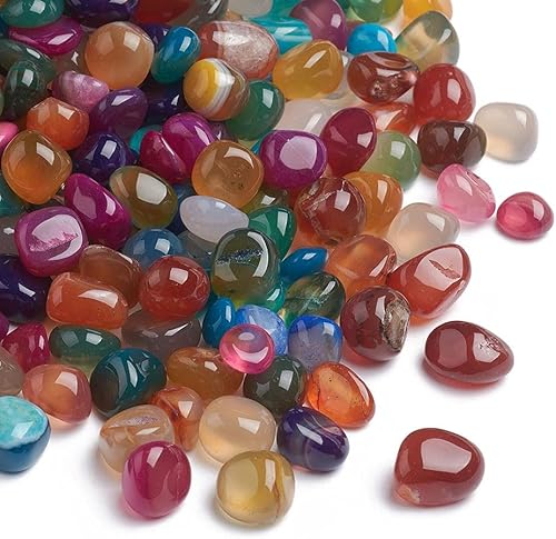Lot de 50 Pierres Semi-Précieuses en Agate, 9 mm à 15 mm, pour Jeu de Pierres Précieuses, Chasse au Trésor et Décoration - Nail Gallerys