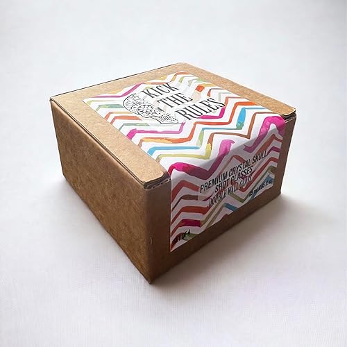 KICK THE RULES - Lot de 4 verres à shot en verre à double paroi - Idéal pour toute célébration - Verres à shot de 25 ml - Nail Gallerys