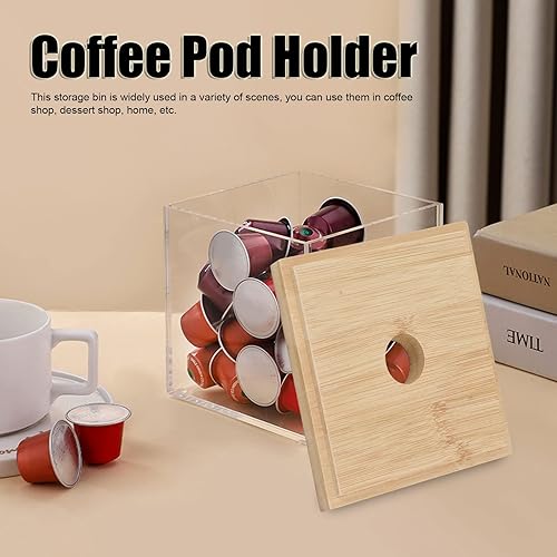 Tyenaza Boîte Porte-Capsules De Café en Acrylique Transparent avec Couvercle, Boîte De Rangement pour Café pour la Maison - Nail Gallerys