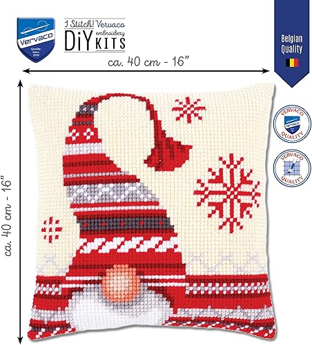 Kit de coussin au point de croix, elfe de Noël 1 - Nail Gallerys