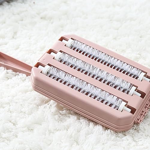 Rwedkd Brosse de nettoyage pour tapis - Balayeuse - Balayeuse - Pour le sommeil à la main - Canapé - Pour animaux de compagnie - Débris de saleté - Roulettes - Brosse de nettoyage domestique - Nail Gallerys