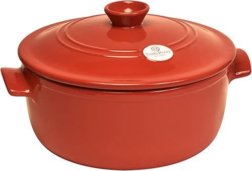 Emile Henry Eh794525 Cocotte Ronde Céramique Noir Fusain 22 X 22 X 15 cm - Nail Gallerys