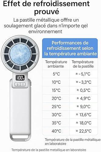 Mini Ventilateur Portable, Refroidisseur d’Air Puissant et Silencieux, Rechargeable, Clip Ceinture & Support stable – Ventilateur Compact pour Bureau, Voyage, Camping, Plage, Sport, Voiture, Maison - Nail Gallerys