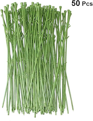 Lot de 50 tiges de plantes vertes pour la fabrication de fleurs artificielles - Nail Gallerys