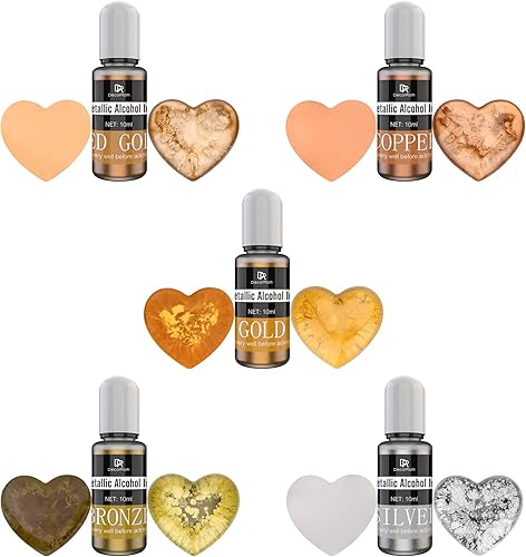 Kit de Colorant Resine Epoxy - Accessoires Resin avec Colorant Résine, Poudre Mica, Encre à Alcool, Métalliques Alcohol Ink, Paillettes, Foil Flakes pour Art de la Résine, Fabrication de Bijoux, Nail - Nail Gallerys