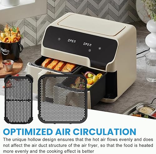 Lot de 2 protections anti-éclaboussures en silicone pour friteuse à air chaud : accessoires réutilisables pour Philips, accessoires de protection anti-éclaboussures pour Philips Airfryer NA350 - Nail Gallerys