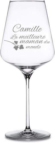 AMAVEL - Verre à vin Rouge - Meilleur Papa - Fête des pères - Cadeau Papa - Nail Gallerys