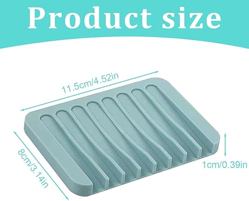 SGERUFZ 1 Pièce Porte-Savon avec Drainage, Support Savon, Douche, Sans Perçage, Silicone, pour Salle de Bain, Cuisine, Évier - Nail Gallerys
