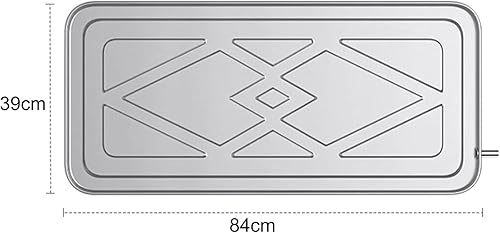 Bac Condensat Clim Acier Inoxydable, Bac de Récupération de Condensat et de Vidange pour Pompe à Chaleur, Collecteur Universel pour Climatiseurs Mini-Split et Climatiseur de Fenêtre,93 * 44cm - Nail Gallerys