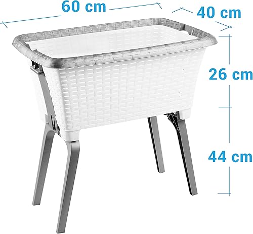 Panier à linge avec pied automatique - Couleur au choix (blanc) - Nail Gallerys