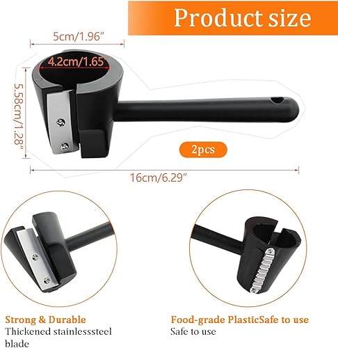 JAONLD Spiraliseur de Légumes 2 Pièces Mandoline Legumes Noir Taille Crayon Legume Acier Inoxydable les Essentiels de Cuisine pour Carottes, Concombres, Courgettes, Pommes de Terre - Nail Gallerys