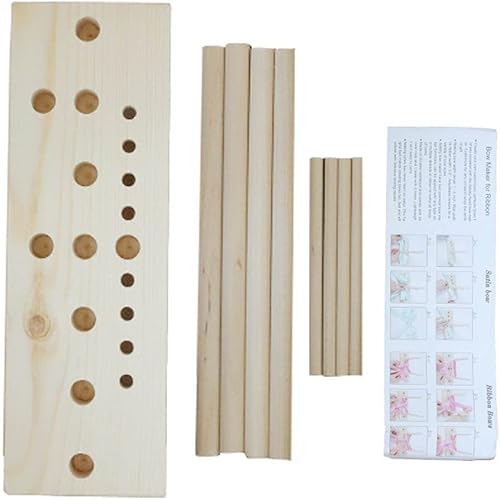 Fabricantion d'Arc De Ruban En Bois, Couronnes En Bois Double Face, Couronne En Bois Bow Maker Outil, Bow Maker Pour Ruban, Pour Couronnes De Ruban, Nœuds Cadeaux, Corsages, Décorations De Fête - Nail Gallerys