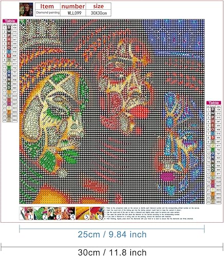 Kit de Broderie Diamant Peinture 5D Peinture par numéros Adultes，Diamond Painting Strass Complet pour décoration Murale en Toile Motif Femme Africaine 30 x 30 cm - Nail Gallerys