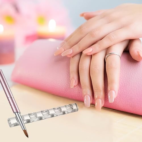 Support de pinceaux transparent pour crayons à ongles – Porte-stylos de sculpture sur ongles | 5 grilles | Support de pinceaux de peinture Naiil-Art | Organisateur simple pour tenir la sculpture de - Nail Gallerys