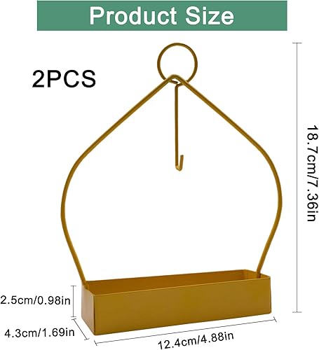 pangutheos 2 Pièces Support Spirale Anti Moustique, Fer Support Bobine Anti Moustique avec Anneau de Suspension Porte Spirale Anti Moustique, Créatif et Simple pour Maison Extérieur Bureau (Ovale) - Nail Gallerys