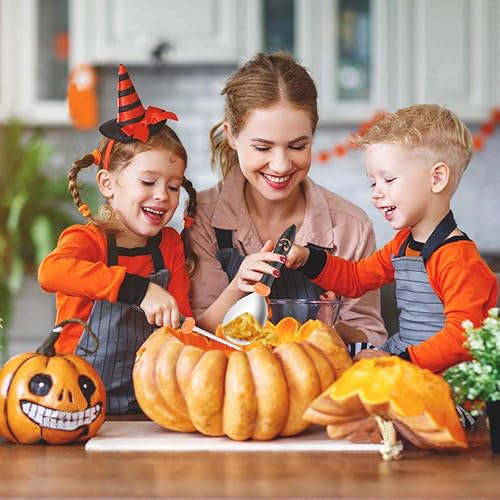 Kit de Sculpture pour Citrouille, Halloween Kit de Sculpture de Citrouille 6 Pièces Pumpkin Carving Kit Outils Sculpture en Acier Inoxydable pour Halloween Décoration - Nail Gallerys