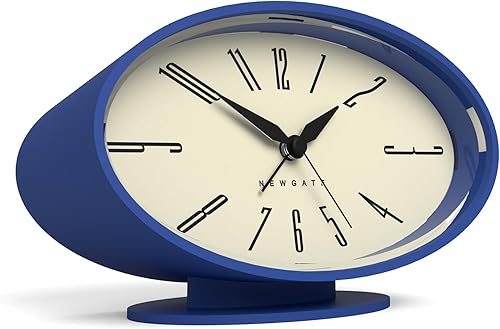 NEWGATE Réveil Ovale rétro Ronnie' en Finition Silicone Noir Doux au Toucher, et Mouvement de Balayage Silencieux avec bip sonore d’Alarme numérique. - Nail Gallerys