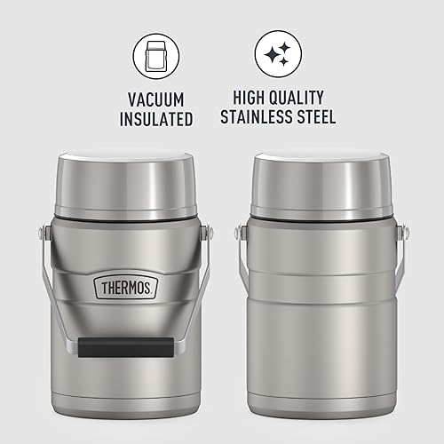 Thermos Stainless King Bocal alimentaire isotherme avec 2 inserts en acier inoxydable 1,3 l - Nail Gallerys